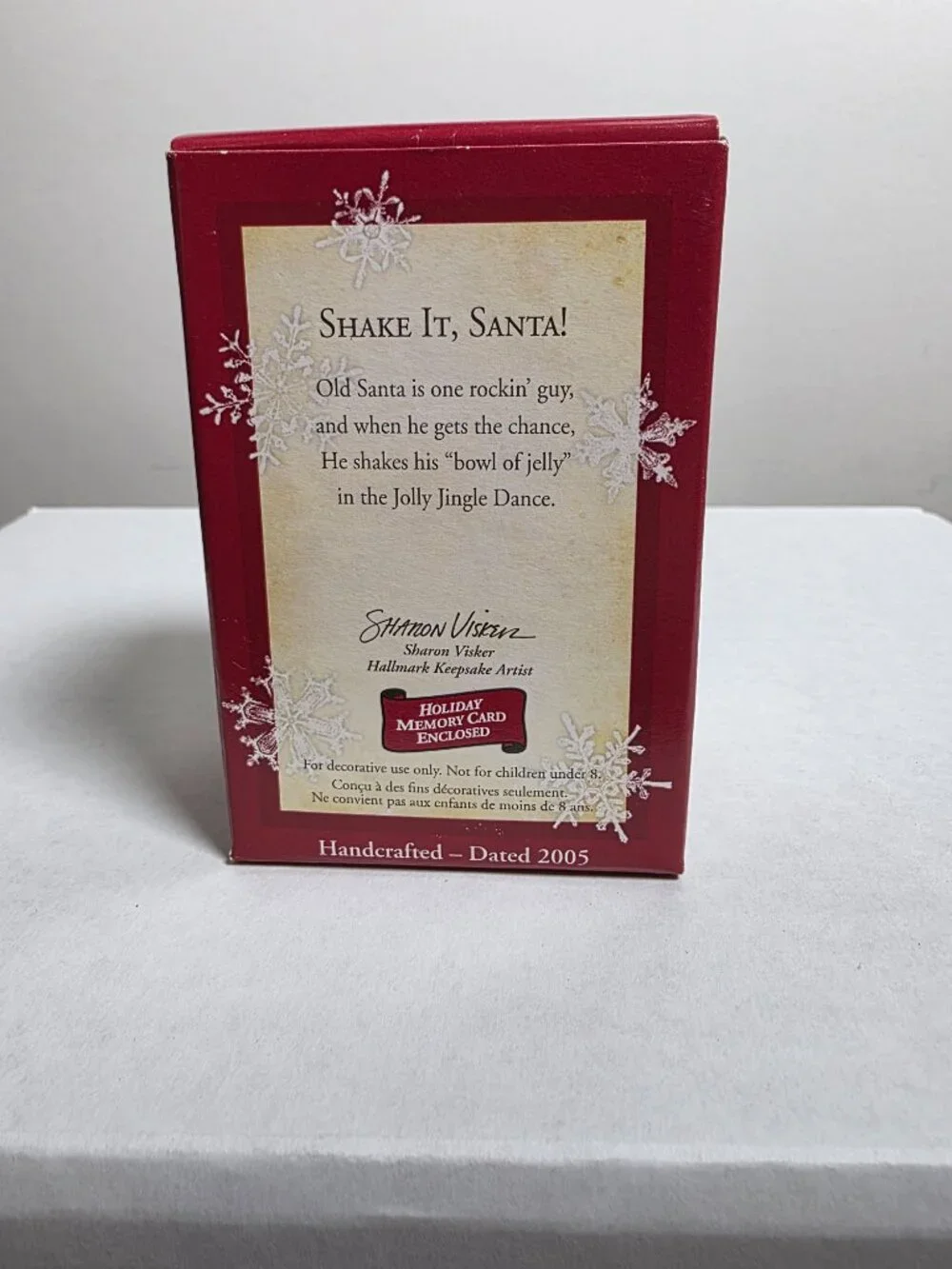 Shake It, Santa! 2005 Hallmark Keepsake Ornament Red Glitter Suit READ